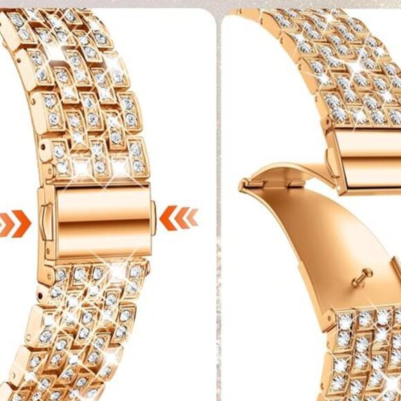 NEW Rose Gold Diamond Rhinestone Apple Watch Band